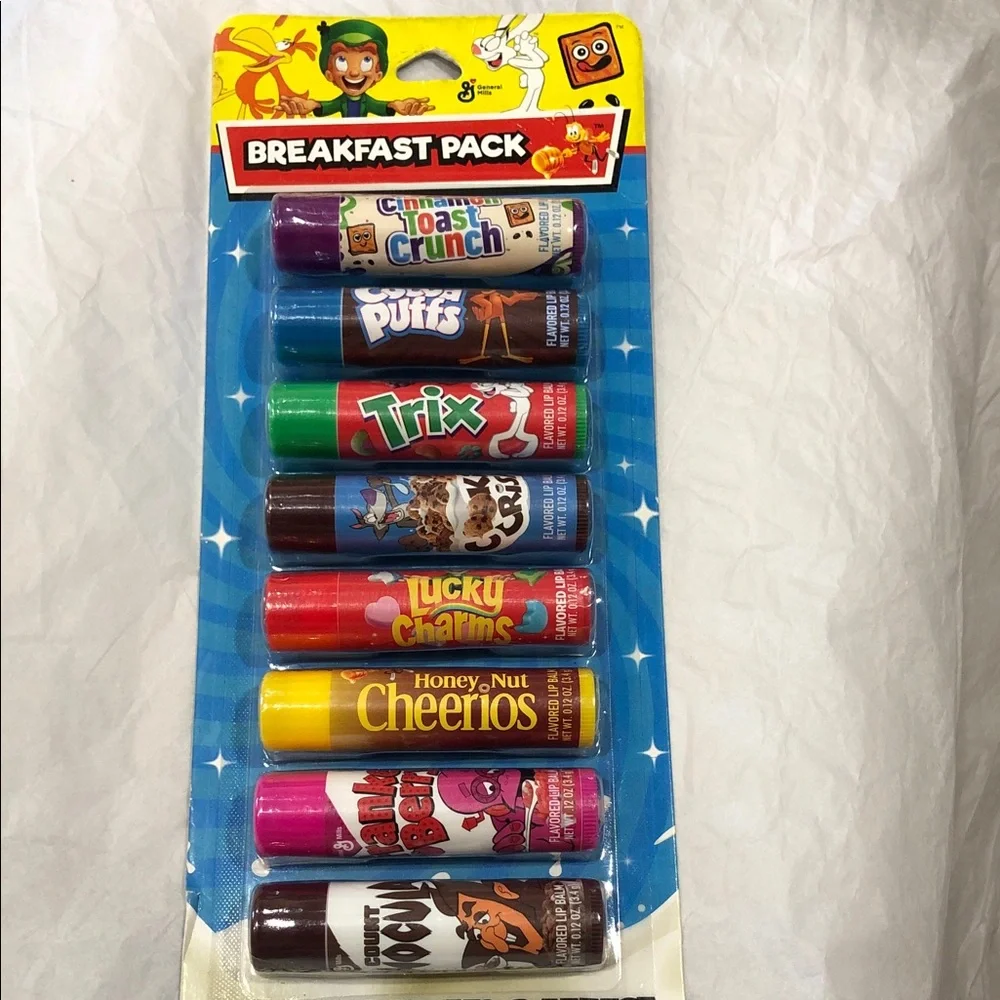 General Mills 8 pack Classic Breakfast cereal flavored lip balms‎ new